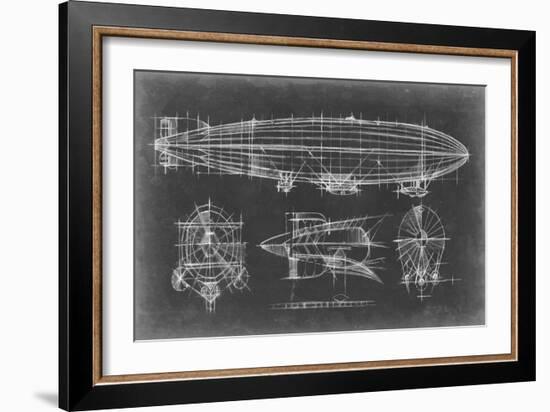 Airship Blueprint-Ethan Harper-Framed Art Print