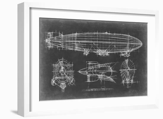 Airship Blueprint-Ethan Harper-Framed Art Print