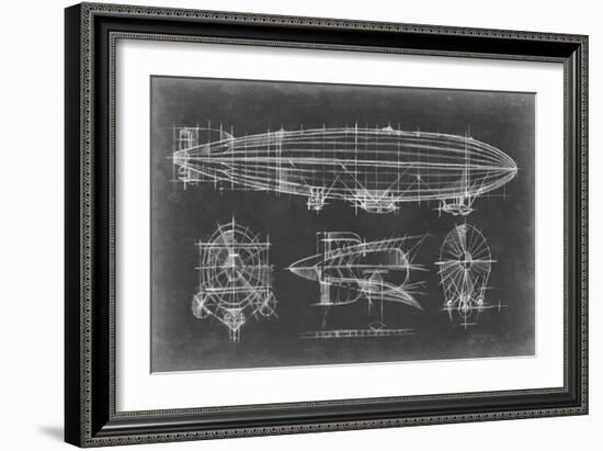 Airship Blueprint-Ethan Harper-Framed Art Print