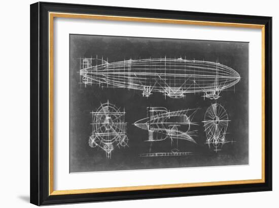 Airship Blueprint-Ethan Harper-Framed Art Print