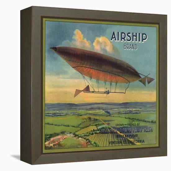 Airship Brand - Fillmore, California - Citrus Crate Label-Lantern Press-Framed Stretched Canvas