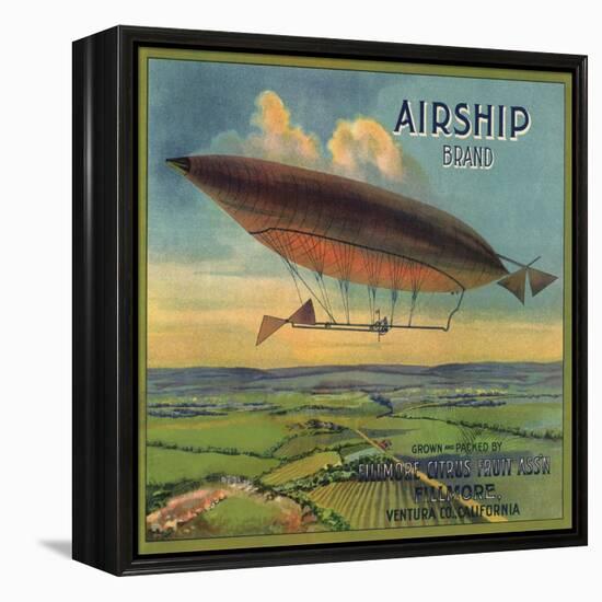 Airship Brand - Fillmore, California - Citrus Crate Label-Lantern Press-Framed Stretched Canvas