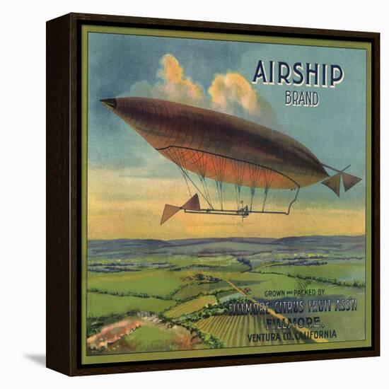 Airship Brand - Fillmore, California - Citrus Crate Label-Lantern Press-Framed Stretched Canvas