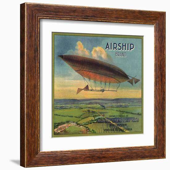 Airship Brand - Fillmore, California - Citrus Crate Label-Lantern Press-Framed Art Print