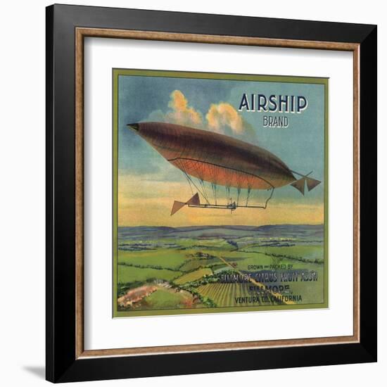 Airship Brand - Fillmore, California - Citrus Crate Label-Lantern Press-Framed Art Print