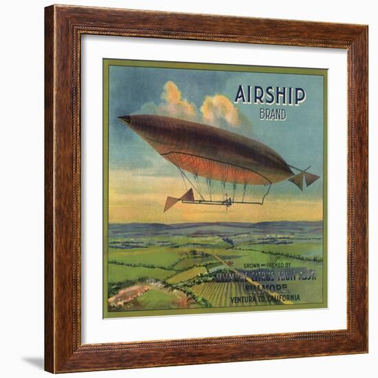 Airship Brand - Fillmore, California - Citrus Crate Label-Lantern Press-Framed Art Print