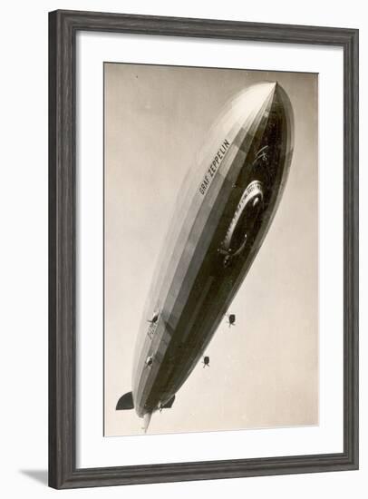 Airship Graf Zeppelin, as Seen from Below, from 'Zeppelin-Weltfahrten'-null-Framed Photographic Print