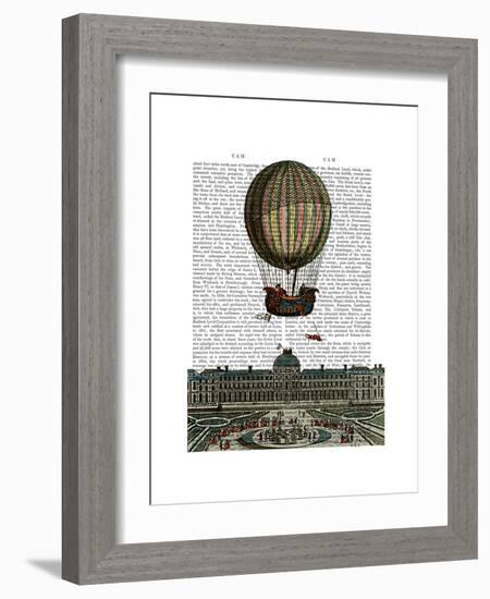 Airship over City-Fab Funky-Framed Premium Giclee Print