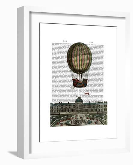 Airship over City-Fab Funky-Framed Premium Giclee Print