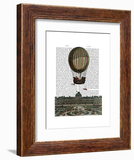 Airship over City-Fab Funky-Framed Art Print