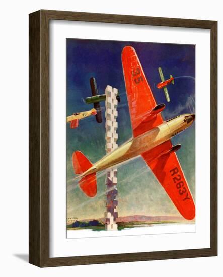 "Airshow,"September 4, 1937-Clayton Knight-Framed Giclee Print