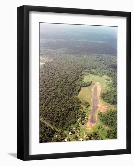 Airstrip at Port Kaituma, Guyana-null-Framed Photo