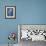Airy Blooms I Dark Blue-Danhui Nai-Framed Premium Giclee Print displayed on a wall