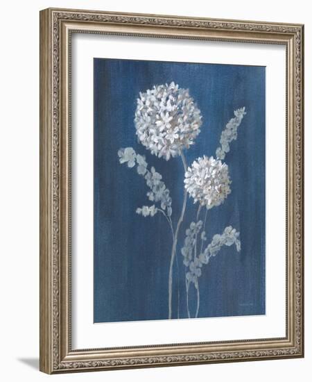 Airy Blooms II Dark Blue-Danhui Nai-Framed Art Print