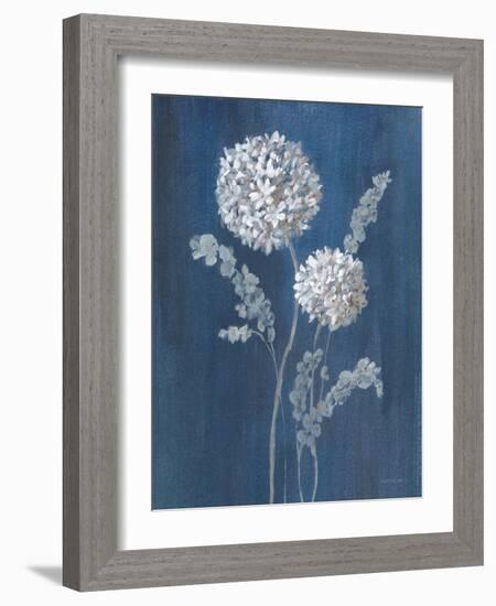 Airy Blooms II Dark Blue-Danhui Nai-Framed Art Print