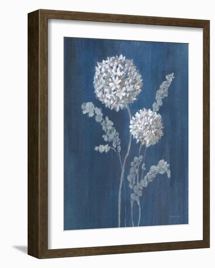 Airy Blooms II Dark Blue-Danhui Nai-Framed Art Print
