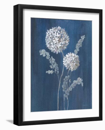 Airy Blooms II Dark Blue-Danhui Nai-Framed Art Print