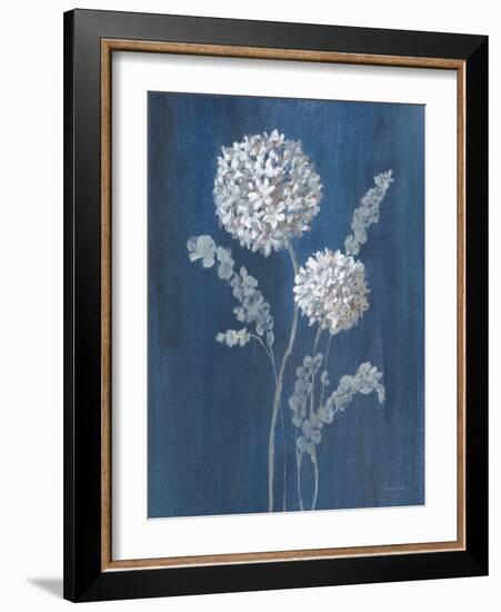 Airy Blooms II Dark Blue-Danhui Nai-Framed Art Print