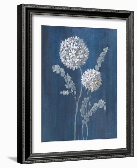 Airy Blooms II Dark Blue-Danhui Nai-Framed Art Print