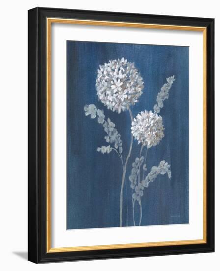 Airy Blooms II Dark Blue-Danhui Nai-Framed Art Print