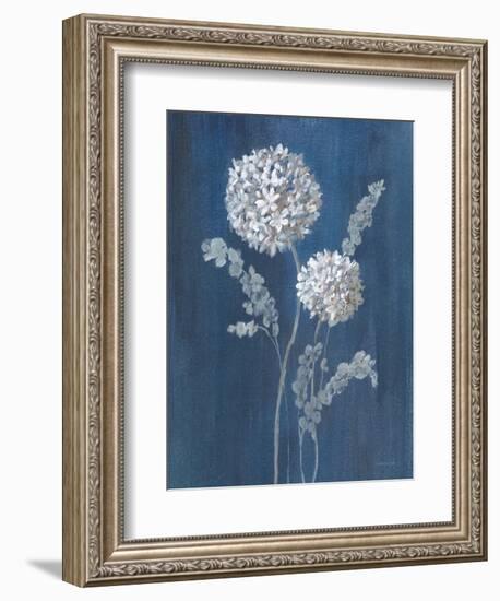 Airy Blooms II Dark Blue-Danhui Nai-Framed Premium Giclee Print