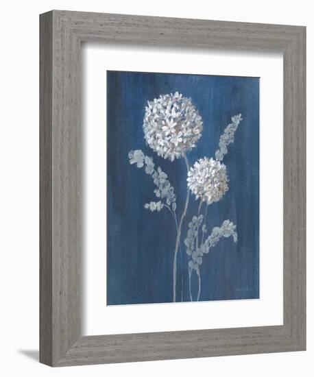 Airy Blooms II Dark Blue-Danhui Nai-Framed Premium Giclee Print