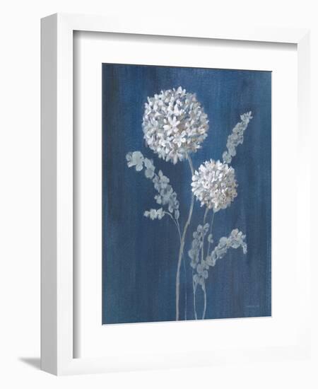 Airy Blooms II Dark Blue-Danhui Nai-Framed Premium Giclee Print