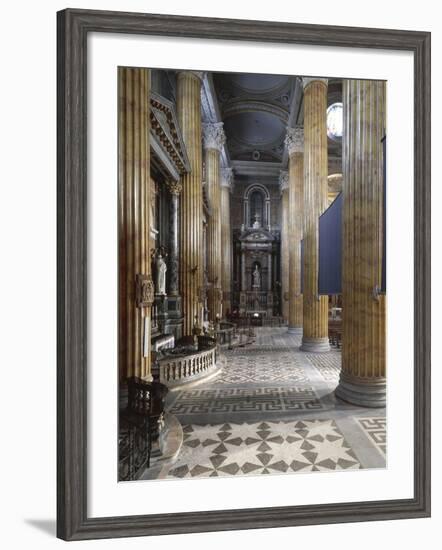 Aisle of Cathedral of Novara, Architect Alessandro Antonelli-null-Framed Giclee Print