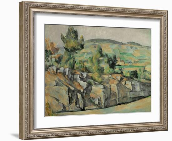 Aix En Provence, Rocky Countryside-Paul Cézanne-Framed Giclee Print