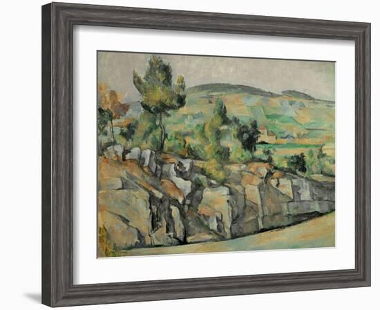 Aix En Provence, Rocky Countryside-Paul Cézanne-Framed Giclee Print