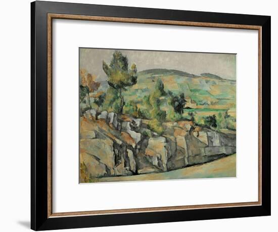 Aix En Provence, Rocky Countryside-Paul Cézanne-Framed Giclee Print
