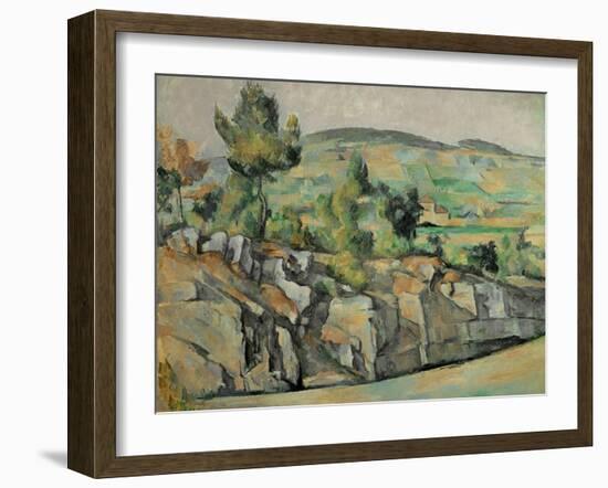 Aix En Provence, Rocky Countryside-Paul Cézanne-Framed Giclee Print