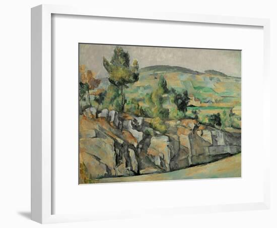 Aix En Provence, Rocky Countryside-Paul Cézanne-Framed Giclee Print