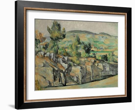 Aix En Provence, Rocky Countryside-Paul Cézanne-Framed Giclee Print