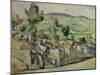 Aix En Provence, Rocky Countryside-Paul Cézanne-Mounted Giclee Print