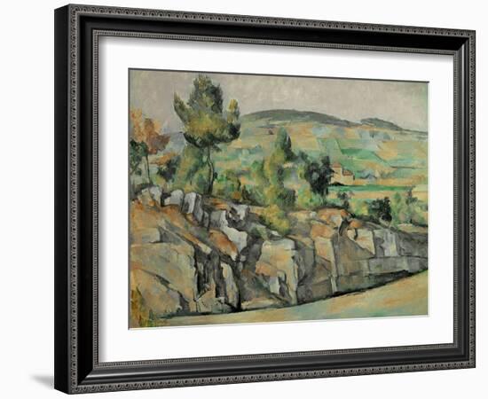 Aix En Provence, Rocky Countryside-Paul Cézanne-Framed Giclee Print