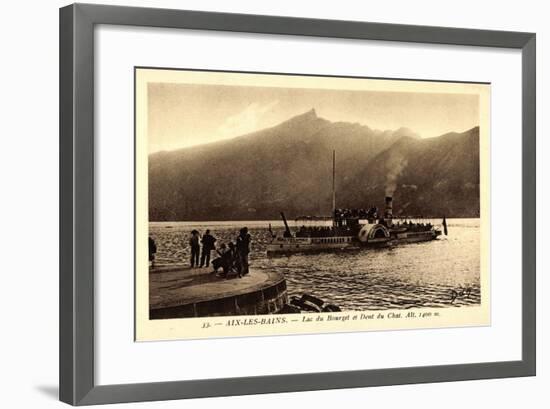 Aix Les Bains, Lac Du Bourget, Hautecombe, Dampfer-null-Framed Giclee Print