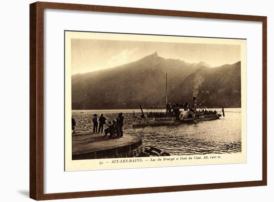 Aix Les Bains, Lac Du Bourget, Hautecombe, Dampfer-null-Framed Giclee Print