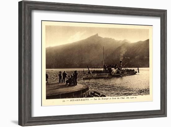 Aix Les Bains, Lac Du Bourget, Hautecombe, Dampfer-null-Framed Giclee Print