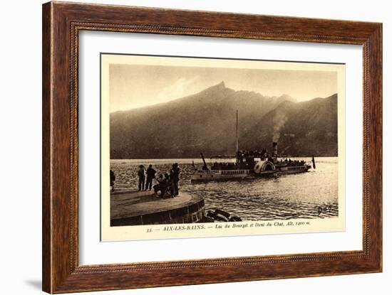 Aix Les Bains, Lac Du Bourget, Hautecombe, Dampfer-null-Framed Giclee Print