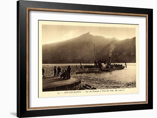 Aix Les Bains, Lac Du Bourget, Hautecombe, Dampfer-null-Framed Giclee Print