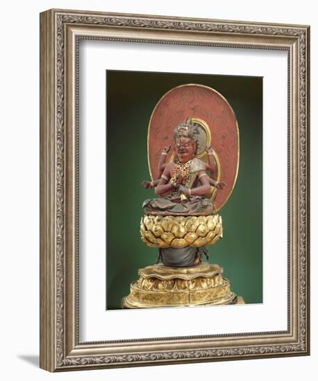 Aizen Myo-O, God of Love (Wood)-Japanese-Framed Giclee Print