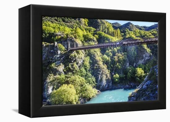 Aj Hackett Bungy Jumping on the Kawarau Bridge over the Kawarau River Near Queenstown-Michael-Framed Premier Image Canvas