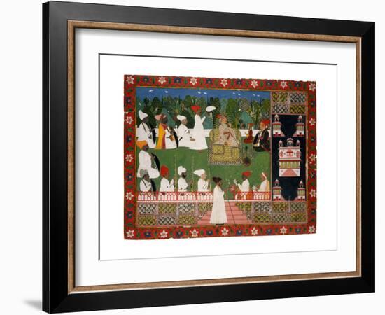 Ajit Singh, the Maharaja of Jodhpur, Mid of the 18th Century-null-Framed Giclee Print