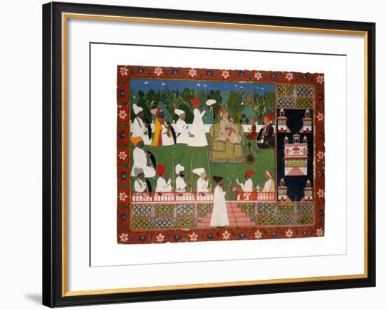 Ajit Singh, the Maharaja of Jodhpur, Mid of the 18th Century-null-Framed Giclee Print