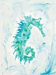 Teal Seahorse-Ajoya Grace-Art Print