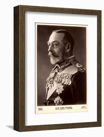 Ak H.M. King George, Field Marshal Uniform, Portrait, Decoration-null-Framed Photographic Print