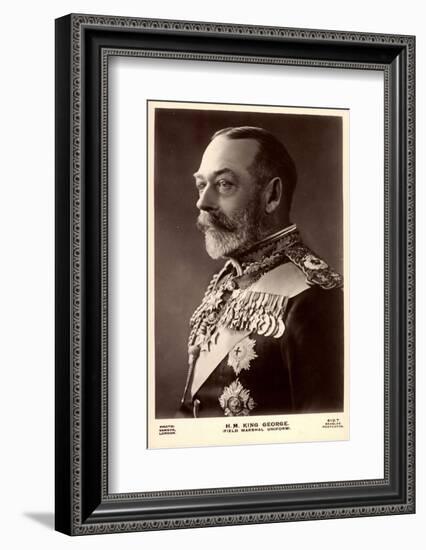 Ak H.M. King George, Field Marshal Uniform, Portrait, Decoration-null-Framed Photographic Print