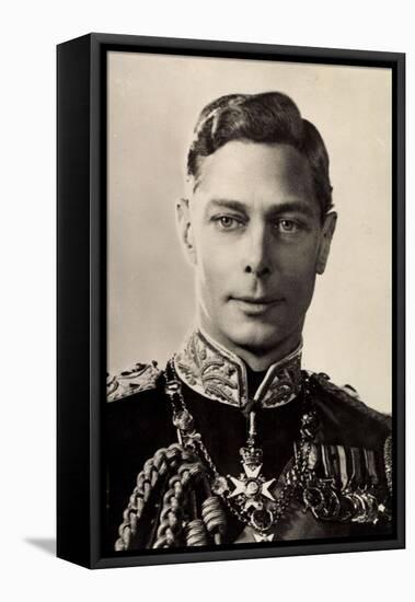 Ak His Majesty King George Vi., Portrait, Uniform, Medals-null-Framed Premier Image Canvas