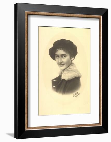 Ak Prinzessin Sophie Von Luxemburg, Mütze, Mantel, Fellkragen-null-Framed Photographic Print